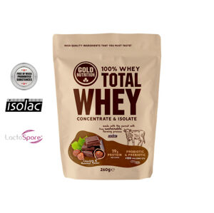 Gold Nutrition Total whey proteín čokoláda a lieskový oriešok 260 g